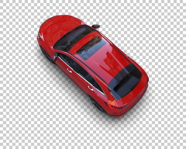 Un SUV moderno aislado en el fondo de una ilustración de renderización 3D