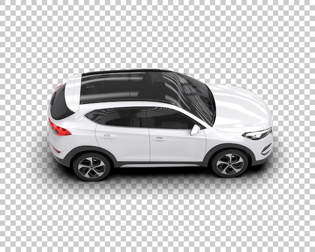 Un SUV moderno aislado en el fondo de una ilustración de renderización 3D