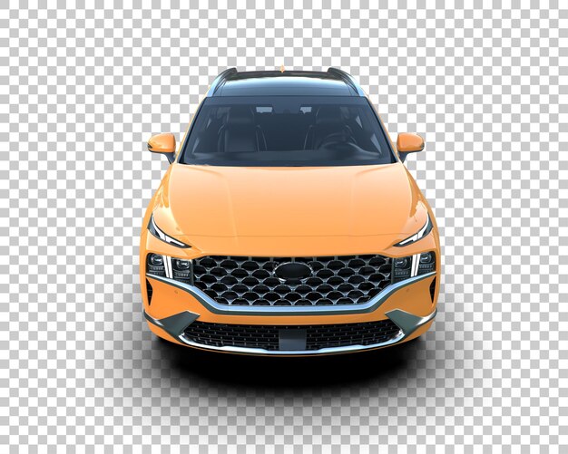 Un SUV moderno aislado en el fondo de una ilustración de renderización 3D