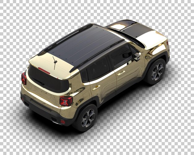 Un SUV moderno aislado en el fondo de una ilustración de renderización 3D