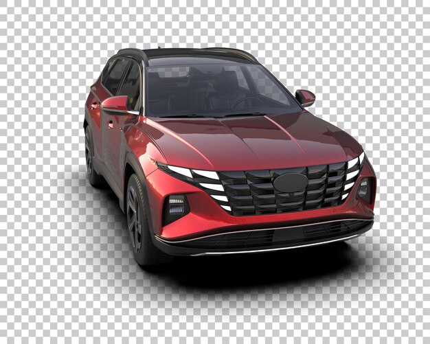 Un SUV moderno aislado en el fondo de una ilustración de renderización 3D