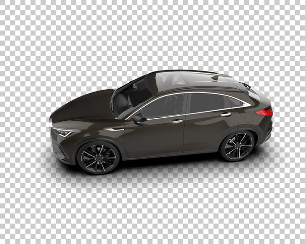 Un SUV moderno aislado en el fondo de una ilustración de renderización 3D