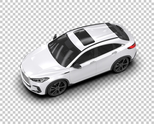 Un SUV moderno aislado en el fondo de una ilustración de renderización 3D