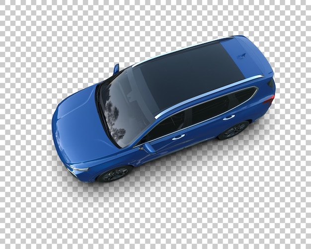 Un SUV moderno aislado en el fondo de una ilustración de renderización 3D