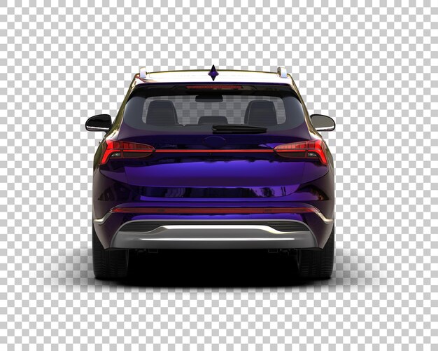 Un SUV moderno aislado en el fondo de una ilustración de renderización 3D