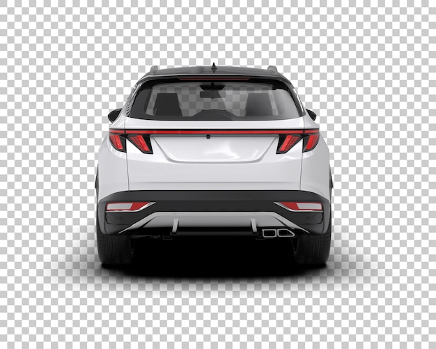 Un SUV moderno aislado en el fondo de una ilustración de renderización 3D
