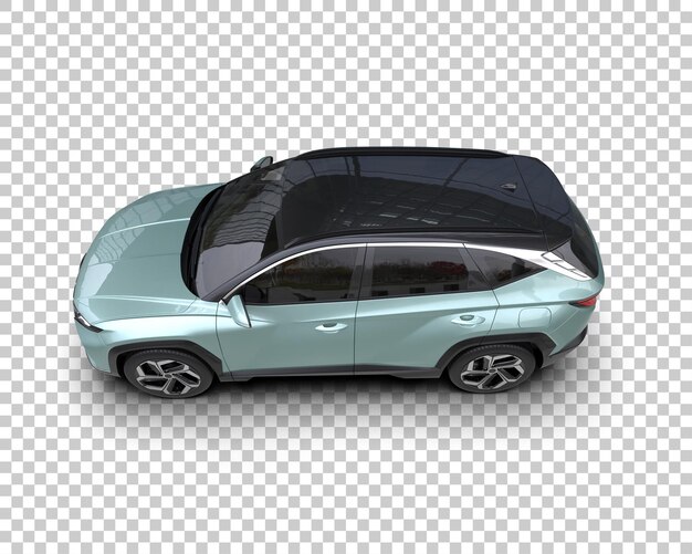 Un SUV moderno aislado en el fondo de una ilustración de renderización 3D