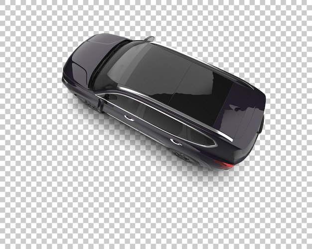 Un SUV moderno aislado en el fondo de una ilustración de renderización 3D
