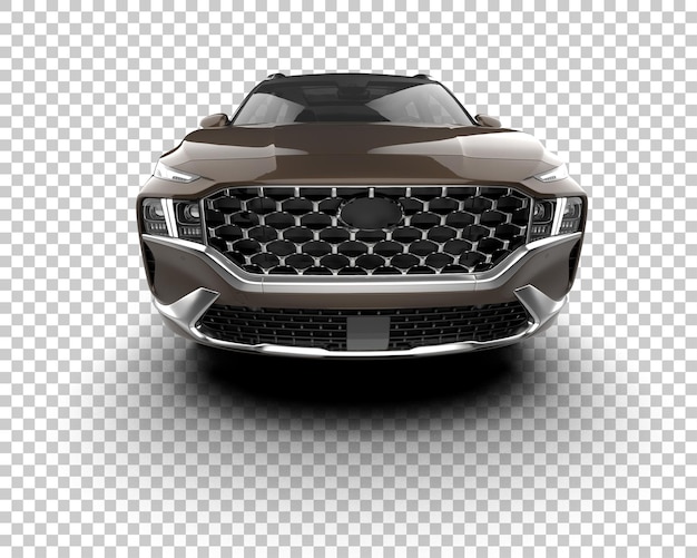 Un SUV moderno aislado en el fondo de una ilustración de renderización 3D