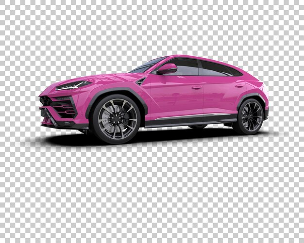 Un SUV moderno aislado en el fondo de una ilustración de renderización 3D
