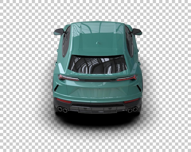 Un SUV moderno aislado en el fondo de una ilustración de renderización 3D