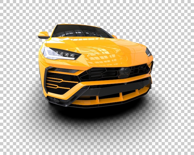 Un SUV moderno aislado en el fondo de una ilustración de renderización 3D