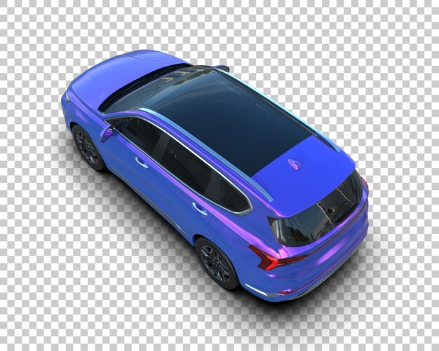 Un SUV moderno aislado en el fondo de una ilustración de renderización 3D