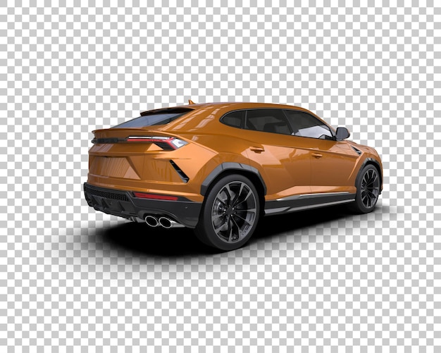 Un SUV moderno aislado en el fondo de una ilustración de renderización 3D