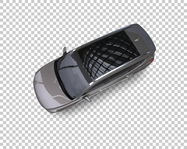 Un SUV moderno aislado en el fondo de una ilustración de renderización 3D