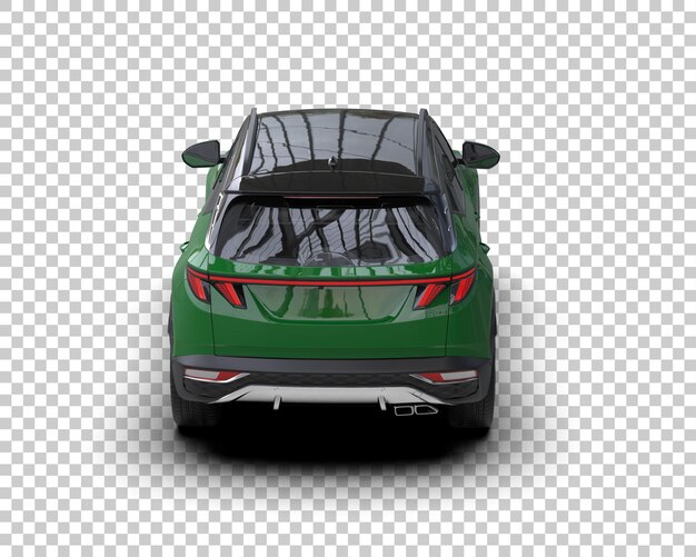 Un SUV moderno aislado en el fondo de una ilustración de renderización 3D