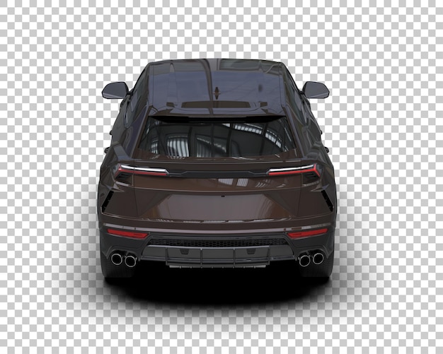 Un SUV moderno aislado en el fondo de una ilustración de renderización 3D
