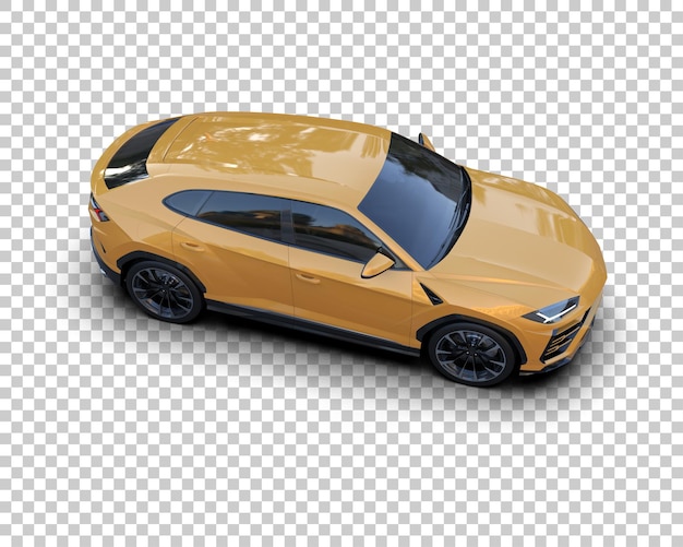Un SUV moderno aislado en el fondo de una ilustración de renderización 3D