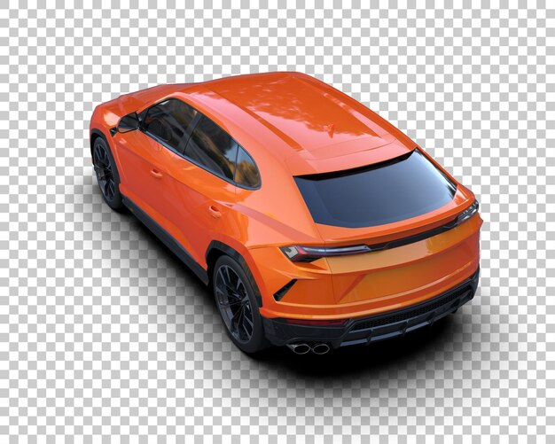Un SUV moderno aislado en el fondo de una ilustración de renderización 3D