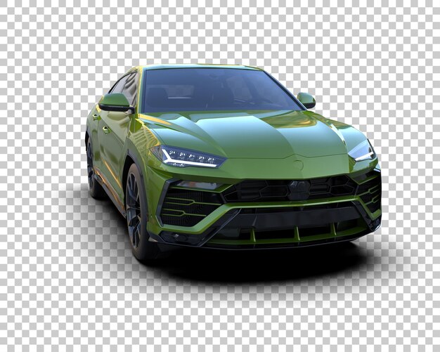 Un SUV moderno aislado en el fondo de una ilustración de renderización 3D