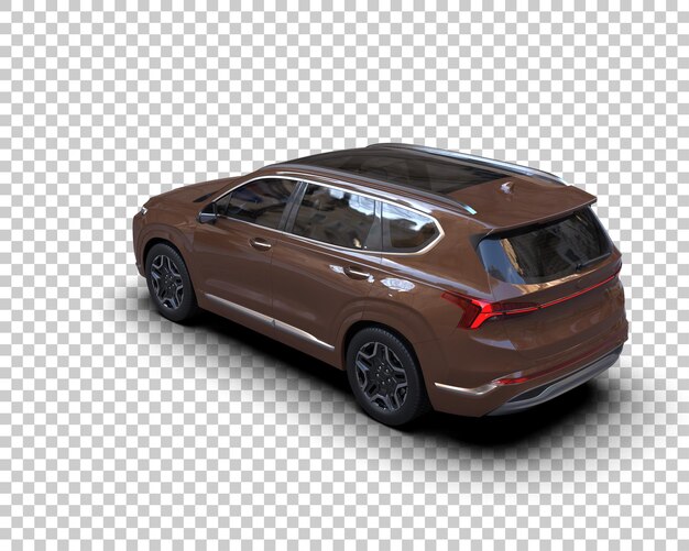 Un SUV moderno aislado en el fondo de una ilustración de renderización 3D