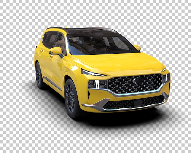 Un SUV moderno aislado en el fondo de una ilustración de renderización 3D