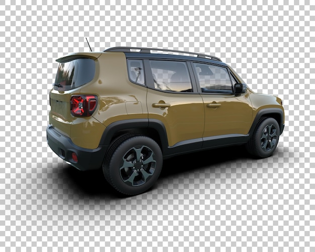 Un SUV moderno aislado en el fondo de una ilustración de renderización 3D