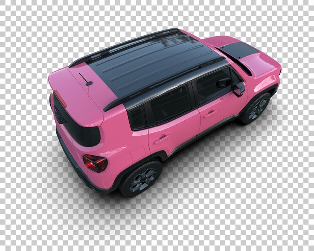 Un SUV moderno aislado en el fondo de una ilustración de renderización 3D
