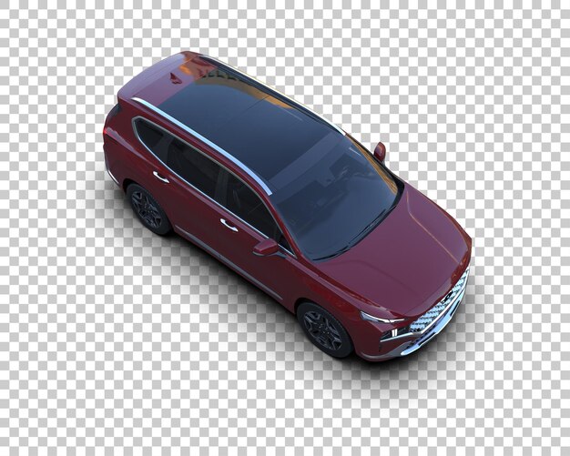 Un SUV moderno aislado en el fondo de una ilustración de renderización 3D