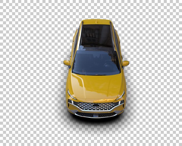 Un SUV moderno aislado en el fondo de una ilustración de renderización 3D