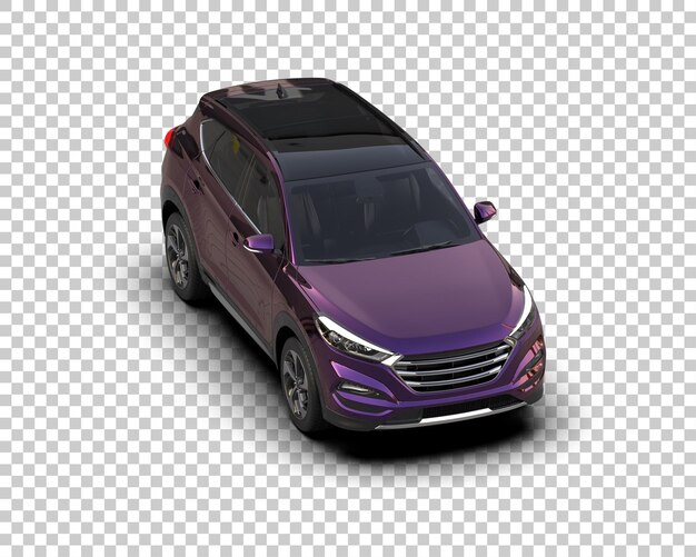 Un SUV moderno aislado en el fondo de una ilustración de renderización 3D