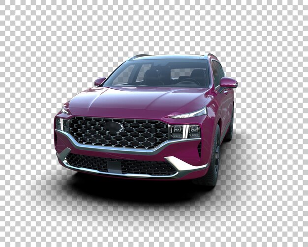 Un SUV moderno aislado en el fondo de una ilustración de renderización 3D