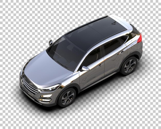 Un SUV moderno aislado en el fondo de una ilustración de renderización 3D