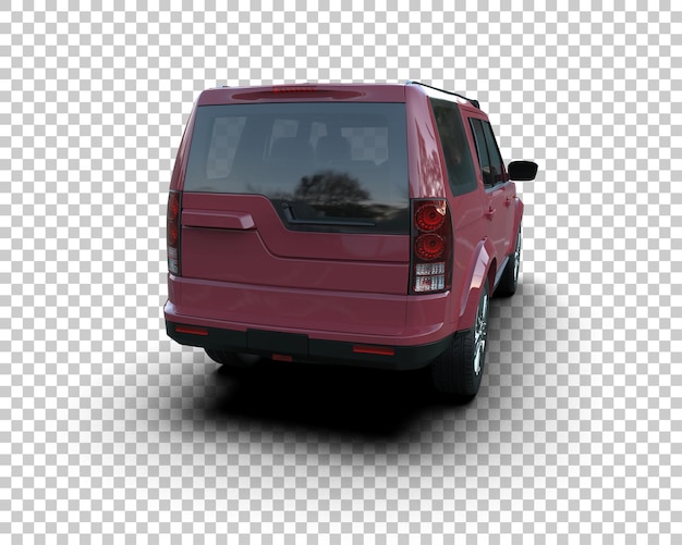 Un SUV moderno aislado en el fondo de una ilustración de renderización 3D