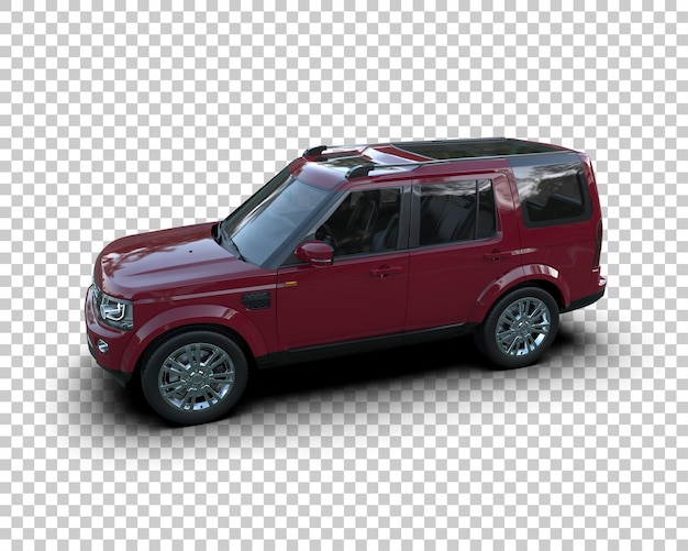 Un SUV moderno aislado en el fondo de una ilustración de renderización 3D