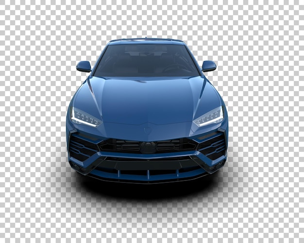 Un SUV moderno aislado en el fondo de una ilustración de renderización 3D