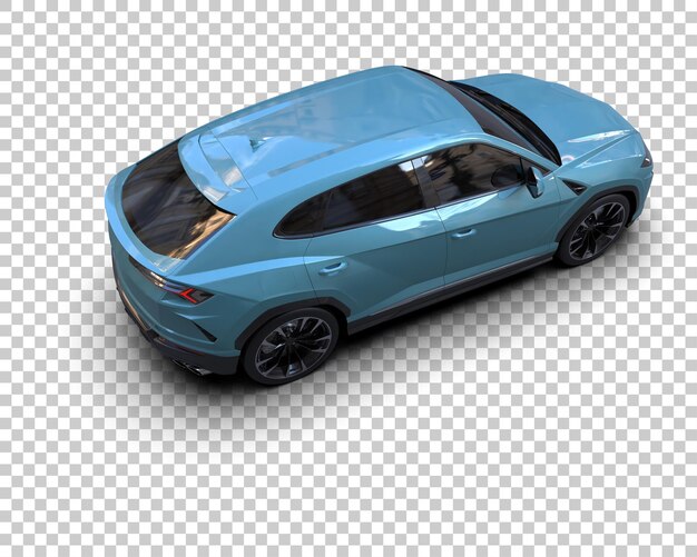 Un SUV moderno aislado en el fondo de una ilustración de renderización 3D