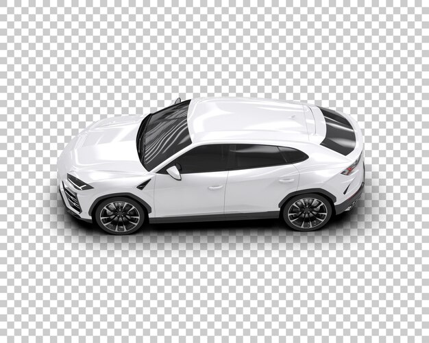 Un SUV moderno aislado en el fondo de una ilustración de renderización 3D