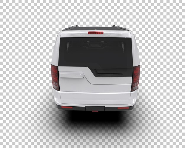 Un SUV moderno aislado en el fondo de una ilustración de renderización 3D