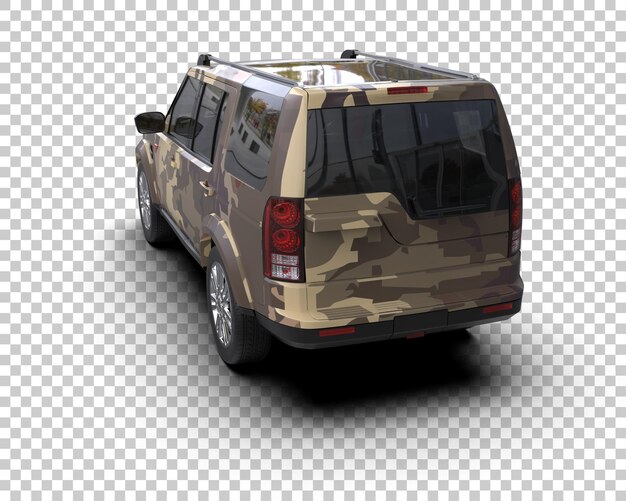 Un SUV moderno aislado en el fondo de una ilustración de renderización 3D