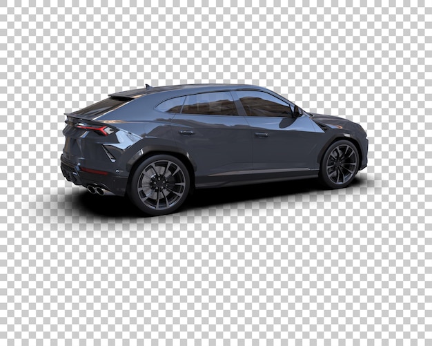 Un SUV moderno aislado en el fondo de una ilustración de renderización 3D