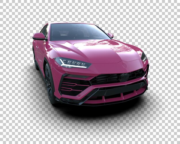 Un SUV moderno aislado en el fondo de una ilustración de renderización 3D