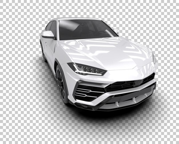 Un SUV moderno aislado en el fondo de una ilustración de renderización 3D