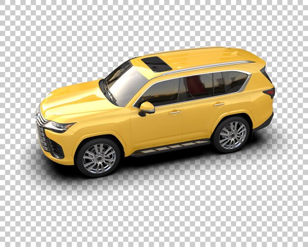 Un SUV moderno aislado en el fondo de una ilustración de renderización 3D
