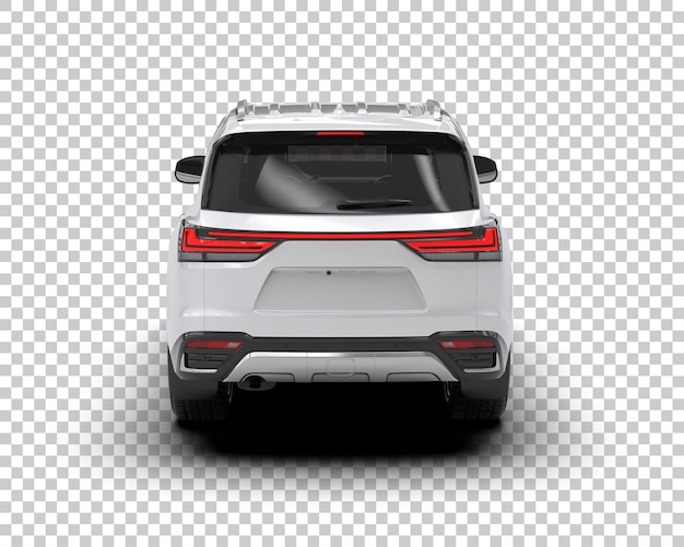 Un SUV moderno aislado en el fondo de una ilustración de renderización 3D