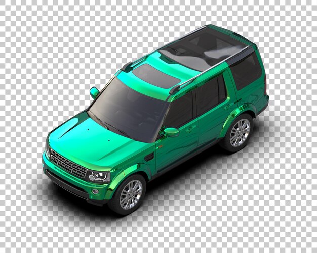 Un SUV moderno aislado en el fondo de una ilustración de renderización 3D