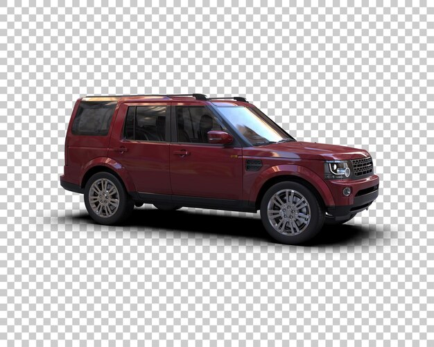 Un SUV moderno aislado en el fondo de una ilustración de renderización 3D