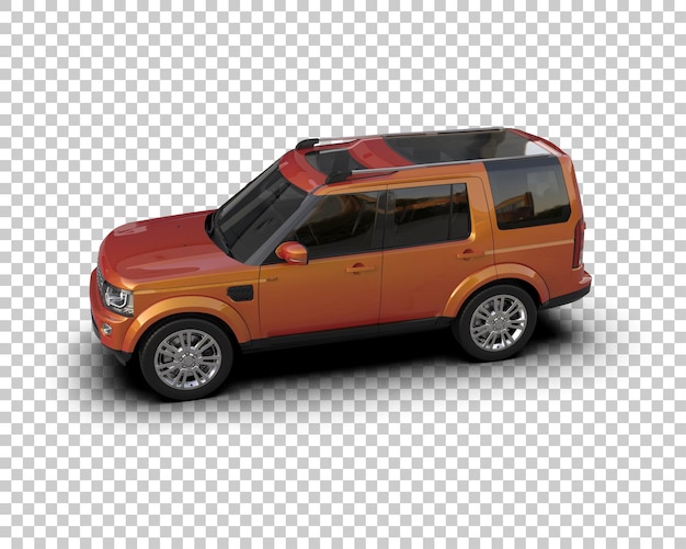 Un SUV moderno aislado en el fondo de una ilustración de renderización 3D