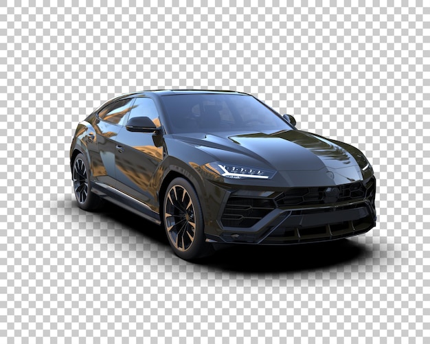 Un SUV moderno aislado en el fondo de una ilustración de renderización 3D