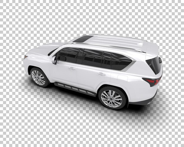 Un SUV moderno aislado en el fondo de una ilustración de renderización 3D